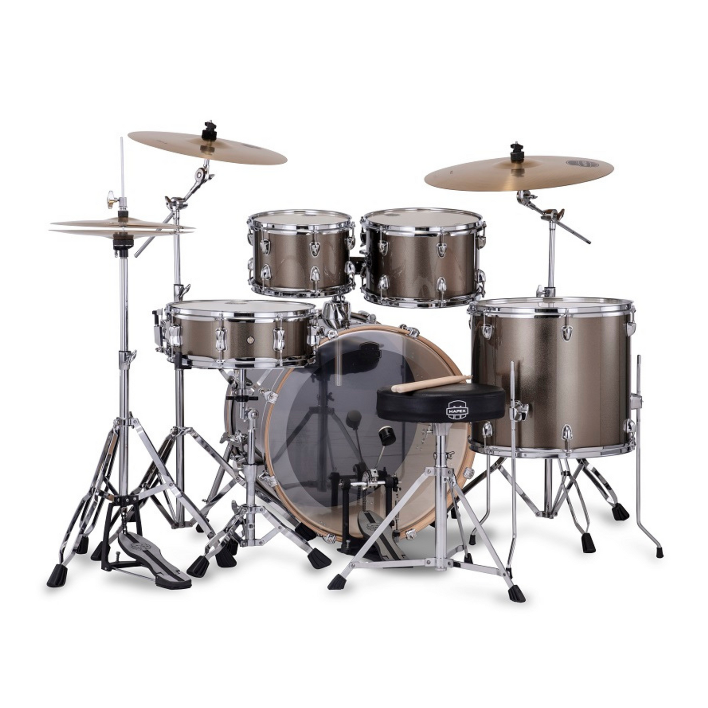 Mapex Venus 5-Pcs Acoustic Drum Kit, Copper Metallic