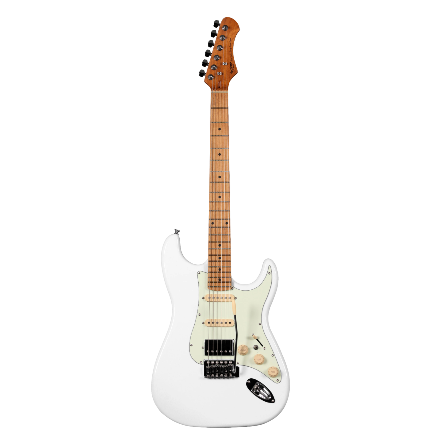 Sqoe SEST600 Stratocaster HSS Electric Guitar, Gradient White