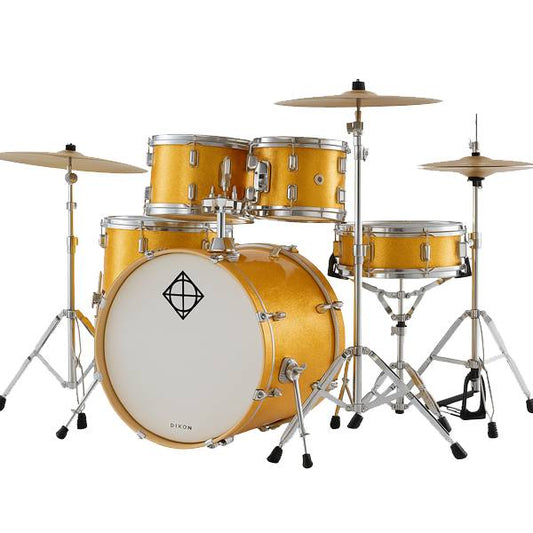 Dixon Spark Standard 5-pcs Acoustic Drum Kit, Misty Gold