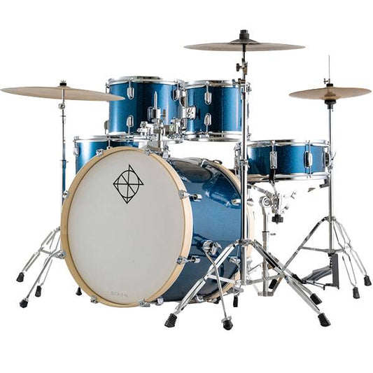 Dixon Spark Standard 5-pcs Acoustic Drum Kit, Ocean Blue Sparkle
