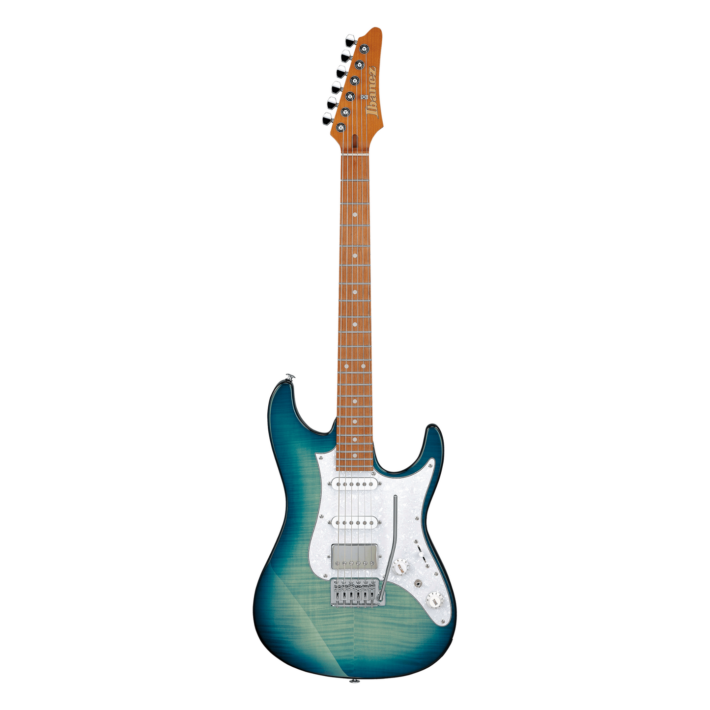 Ibanez AZ22S1F AZ Standard Series Electric Guitar, Transparent Turquoise Sunburst