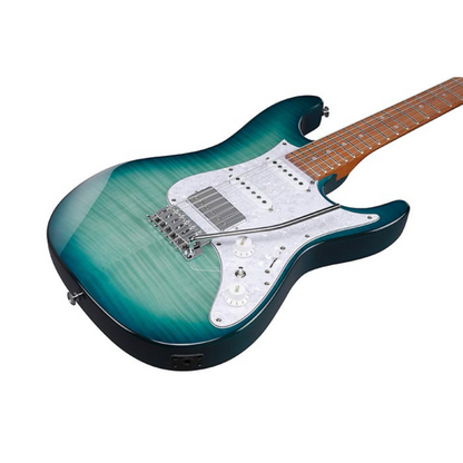 Ibanez AZ22S1F AZ Standard Series Electric Guitar, Transparent Turquoise Sunburst