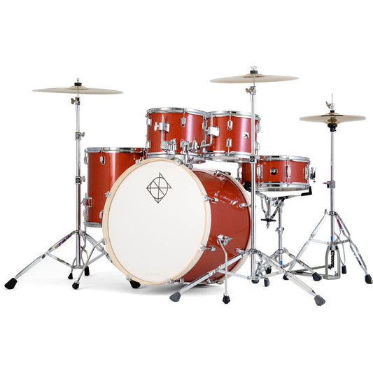 Dixon Spark Standard 5-pcs Acoustic Drum Kit, Cyclone Red