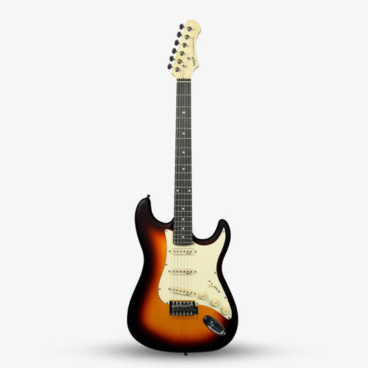Sqoe SEST202 Stratocaster Electric Guitar, Sunburst