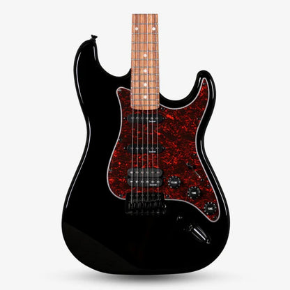 Sqoe SEST230 HSS Stratocaster Electric Guitar, Black