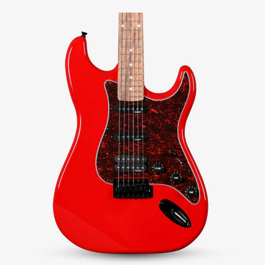 Sqoe SEST230 HSS Stratocaster Electric Guitar, Red