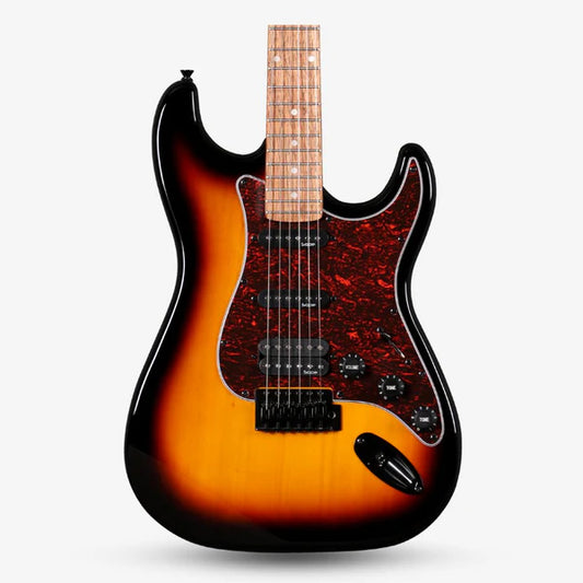 Sqoe SEST230 HSS Stratocaster Electric Guitar, Sunburst