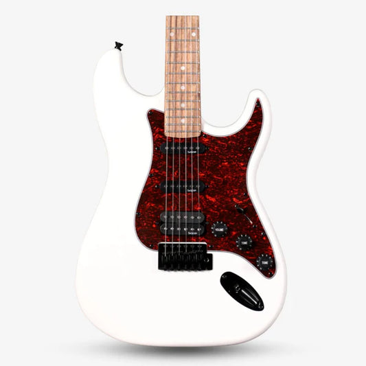 Sqoe SEST230 HSS Stratocaster Electric Guitar, White