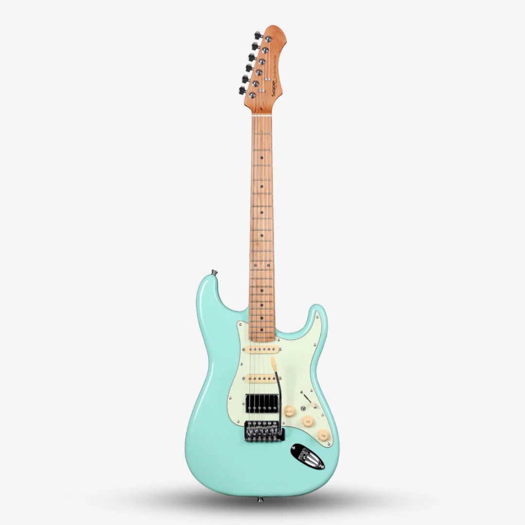 Sqoe SEST600 Stratocaster HSS Electric Guitar, Green