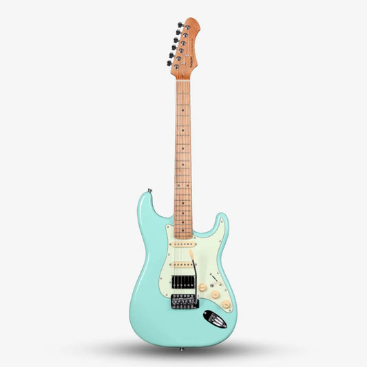 Sqoe SEST600 Stratocaster HSS Electric Guitar, Green