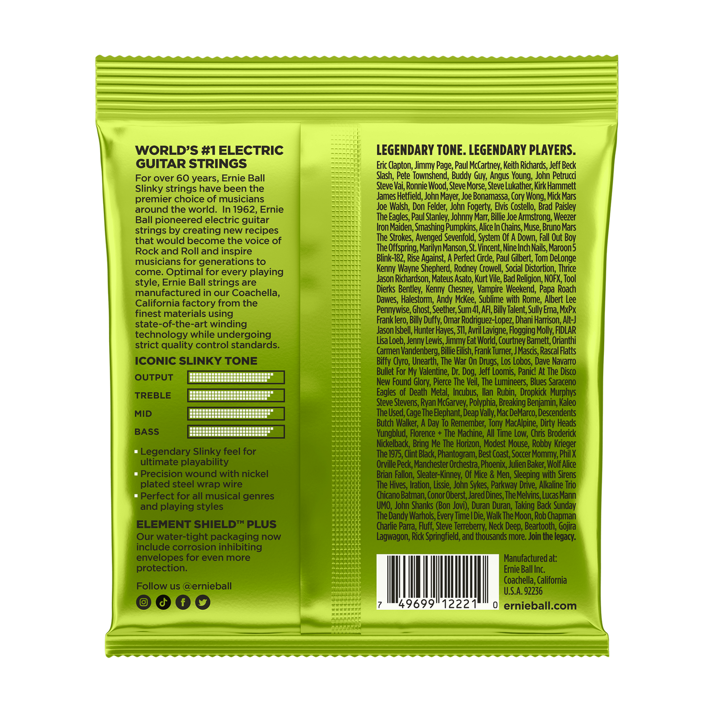 Regular Slinky Nickel Wound Electric Guitar Strings 10-46 Gauge