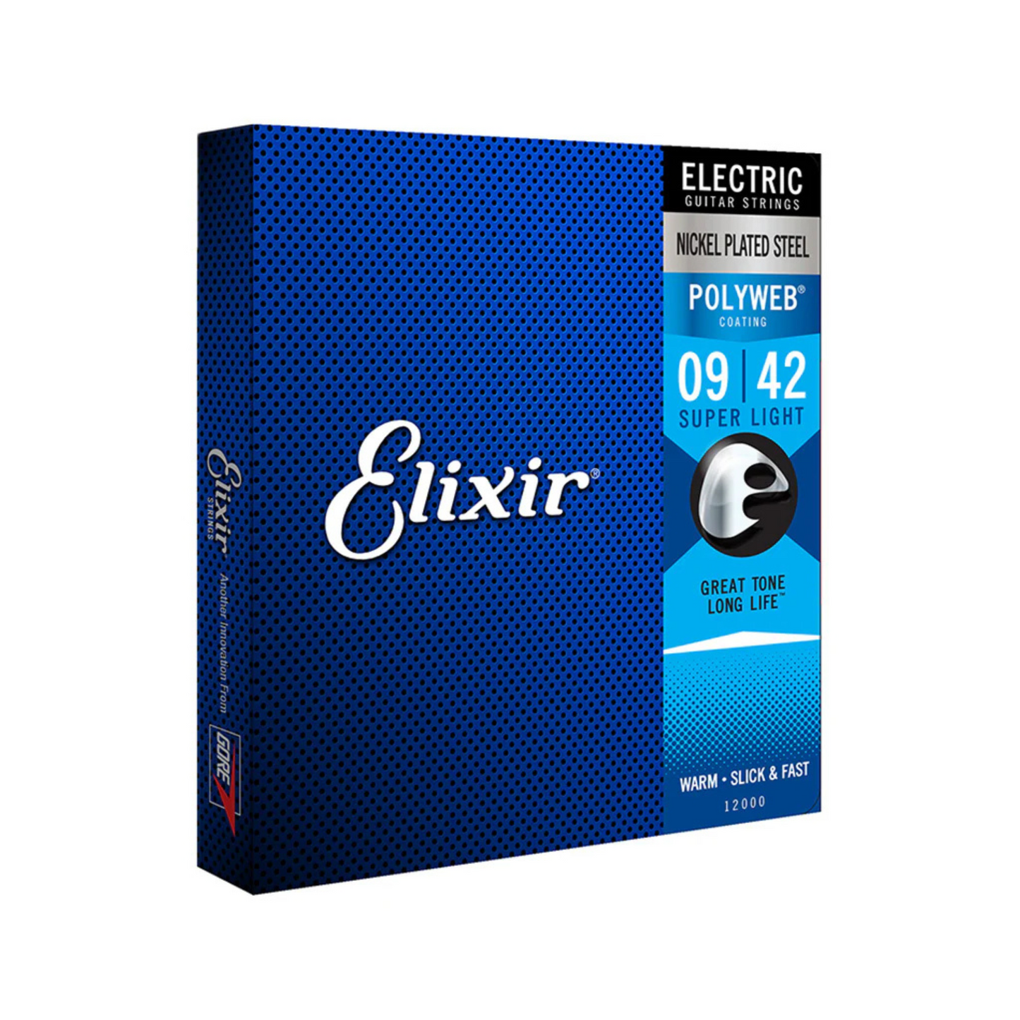 Elixir 12000 Polyweb Electric Guitar Strings, Super Light, 9-42