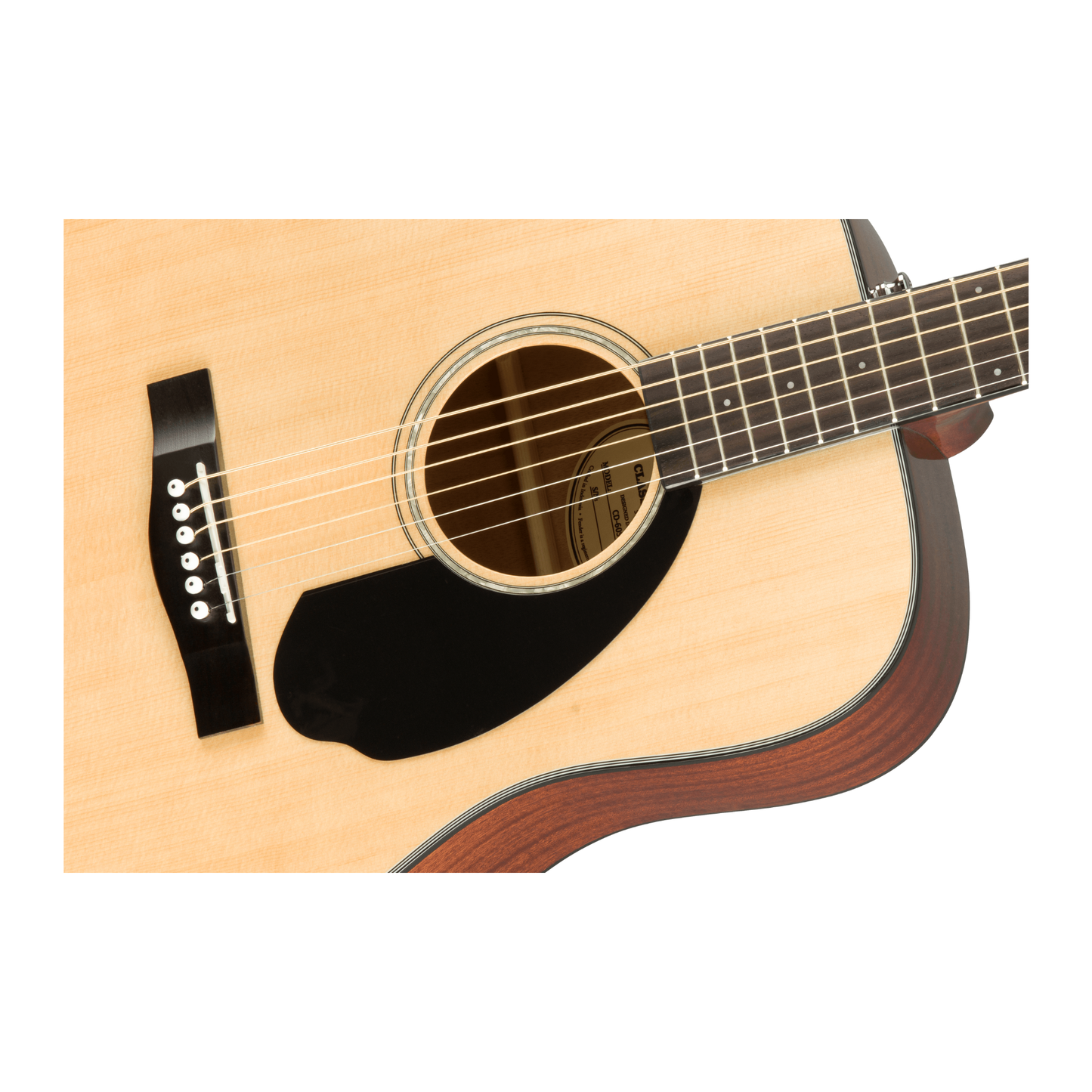 Fender CD-60S Dreadnought Solid Top Acoustic Guitar, Natural