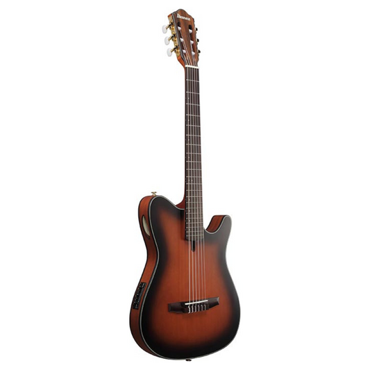 Ibanez FRH10N FRH Series Acoustic Electric Guitar, Brown Sunburst Flat