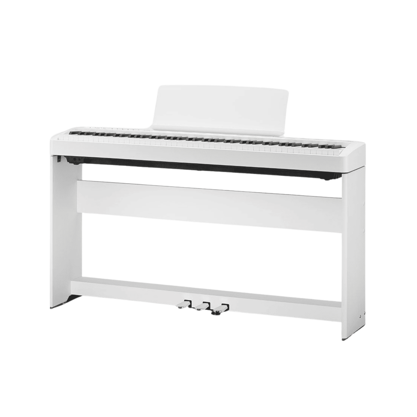 Kawai ES120 88-key Digital Piano With Wooden Stand & Pedal, White