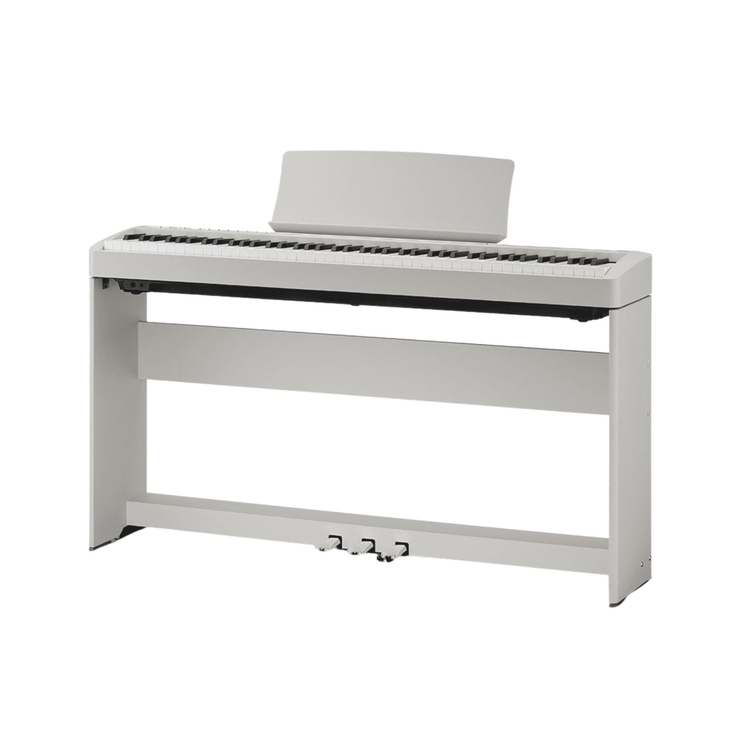 Kawai ES120 88-key Digital Piano With Wooden Stand & Pedal, Light Grey