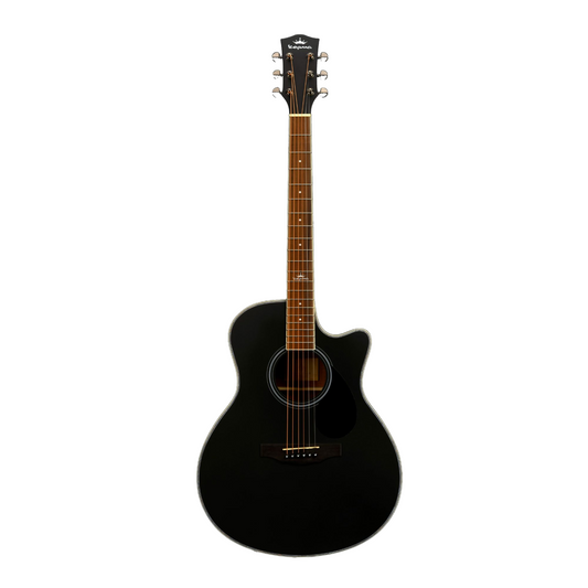 Kepma A1C Grand Auditorium Acoustic Guitar, Black