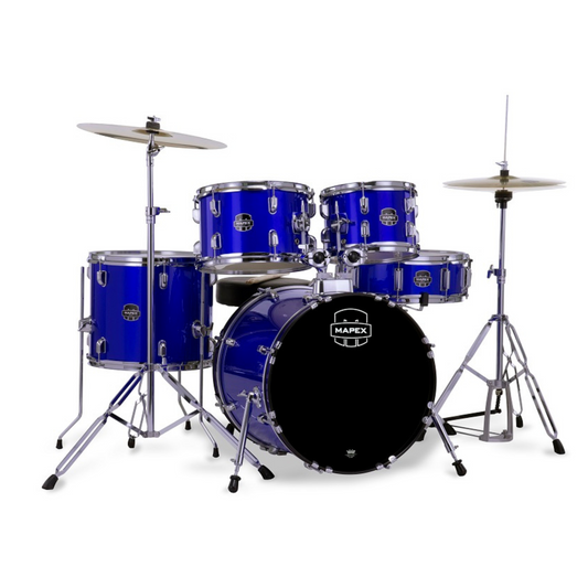 Mapex Comet Series 5-Pcs Acoustic Drum Kit, Indigo Blue