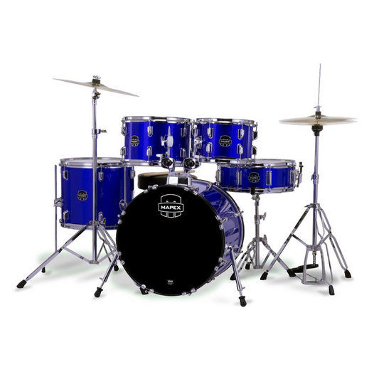 Mapex Comet Series 5-Pcs Acoustic Drum Kit, Indigo Blue
