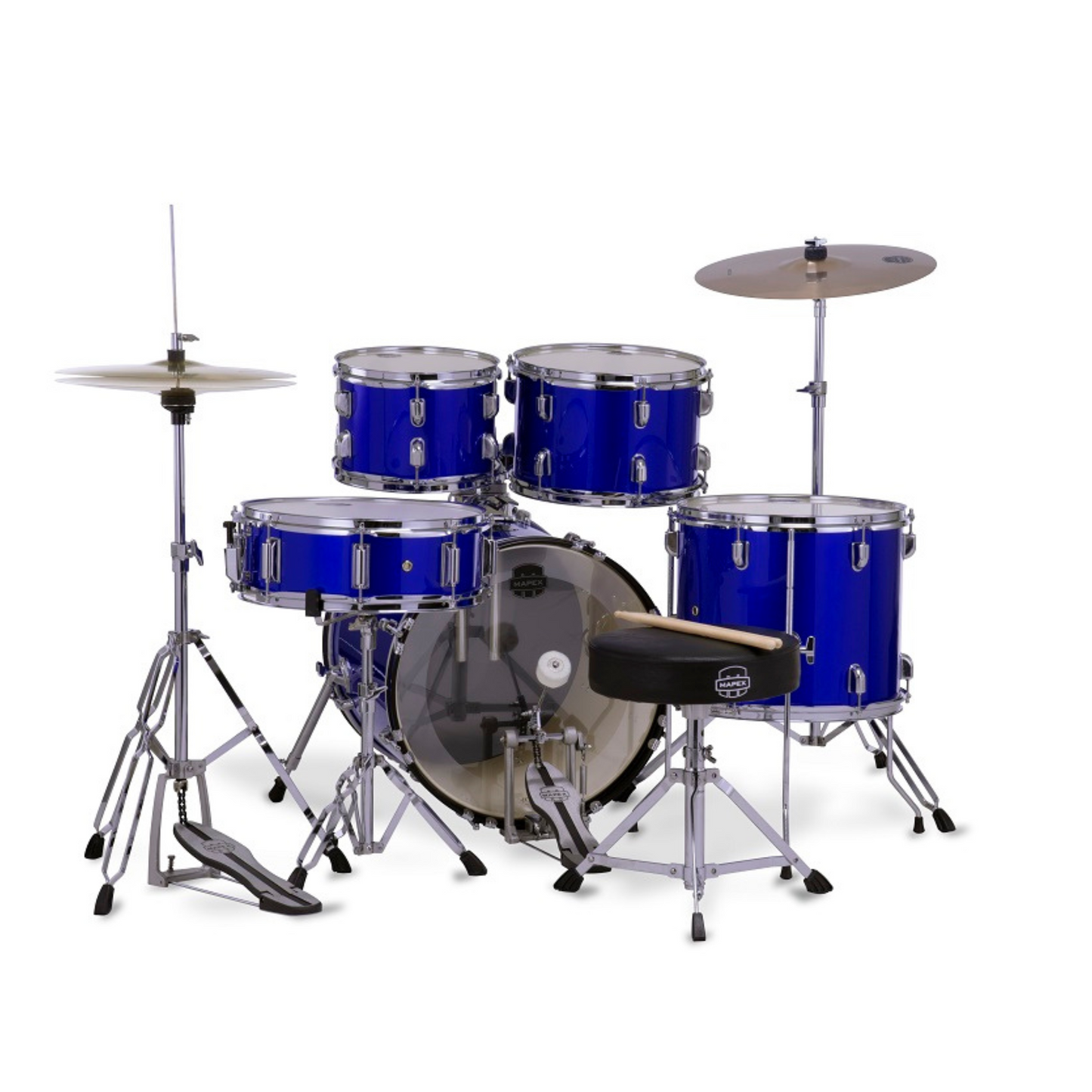 Mapex Comet Series 5-Pcs Acoustic Drum Kit, Indigo Blue