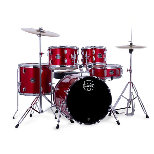 Mapex Comet Series 5-Pcs Acoustic Drum Kit, Infra Red