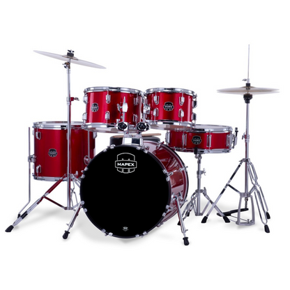 Mapex Comet Series 5-Pcs Acoustic Drum Kit, Infra Red