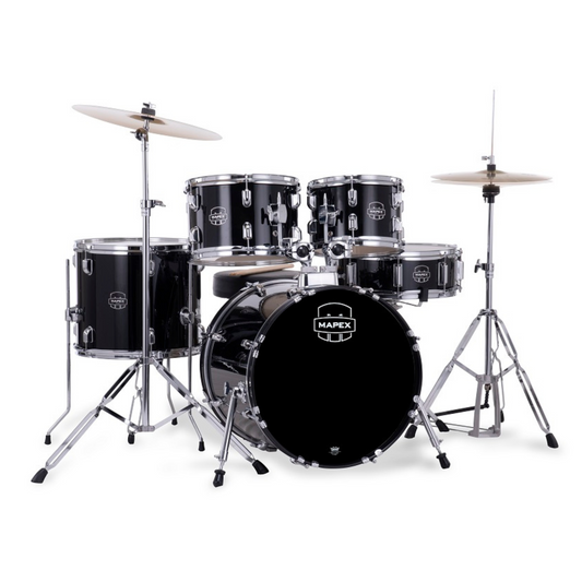 Mapex Comet Series 5-Pcs Acoustic Drum Kit, Dark Black