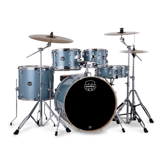 Mapex Venus 5-Pcs Acoustic Drum Kit, Aqua Blue Sparkle