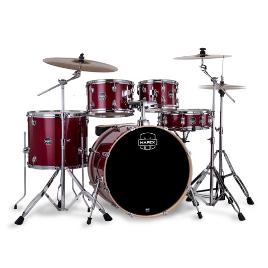Mapex Venus 5-Pcs Acoustic Drum Kit, Crimson Red Sparkle
