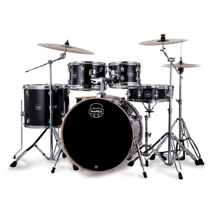 Mapex Venus 5-Pcs Acoustic Drum Kit, Black Galaxy Sparkle