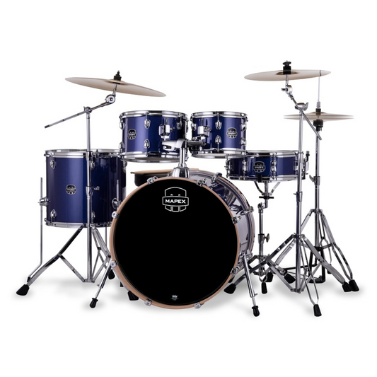 Mapex Venus 5-Pcs Acoustic Drum Kit, Blue Sky Sparkle