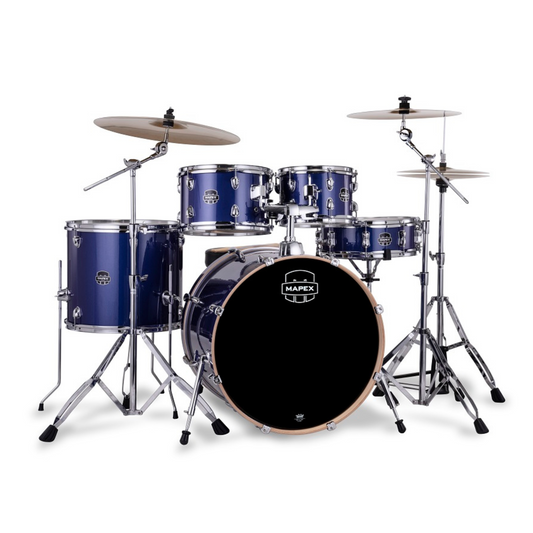 Mapex Venus 5-Pcs Acoustic Drum Kit, Blue Sky Sparkle