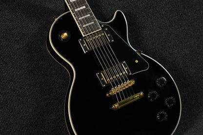 Sqoe SELP300 Les Paul Custom Electric Guitar w/ Hard Case, Black