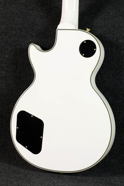 Sqoe SELP300 Les Paul Custom Electric Guitar w/ Hard Case, White