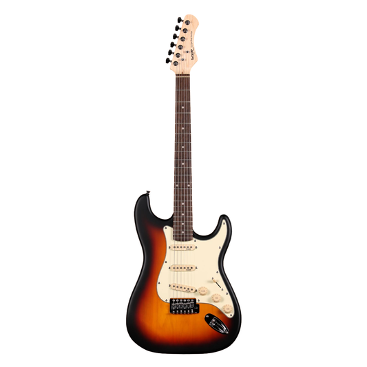 Sqoe SEST202 Stratocaster Electric Guitar, Sunburst