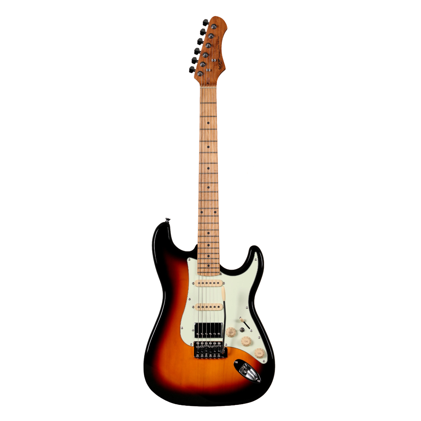 Sqoe SEST600 Stratocaster HSS Electric Guitar, Sunburst