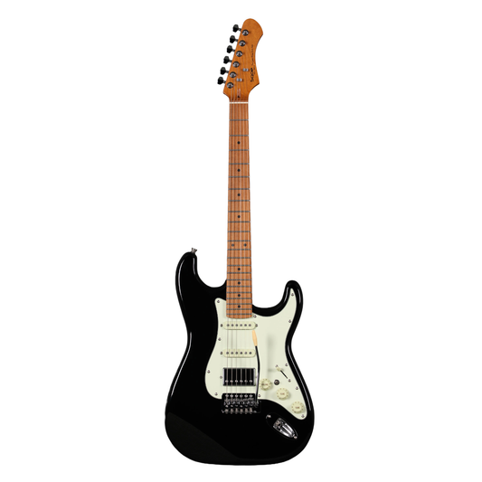 Sqoe SEST600 Stratocaster HSS Electric Guitar, Black