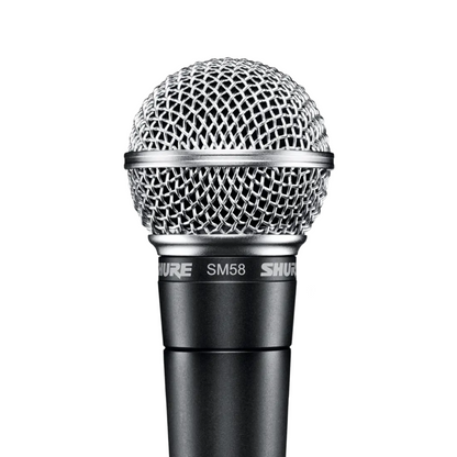Shure SM58-LC Dynamic Vocal Microphone with Mic Clamp and Pouch