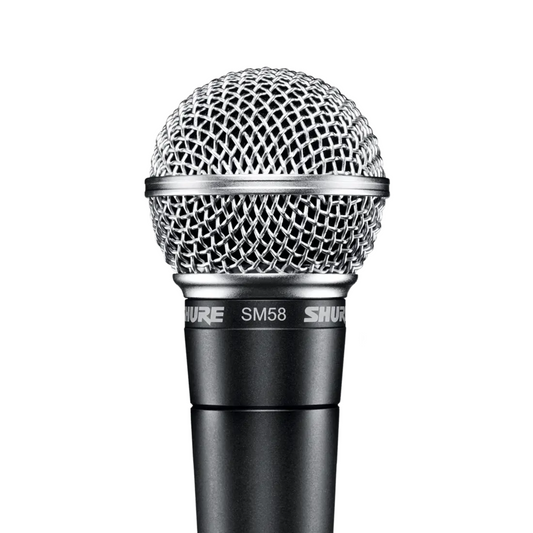 Shure SM58-LC Dynamic Vocal Microphone with Mic Clamp and Pouch
