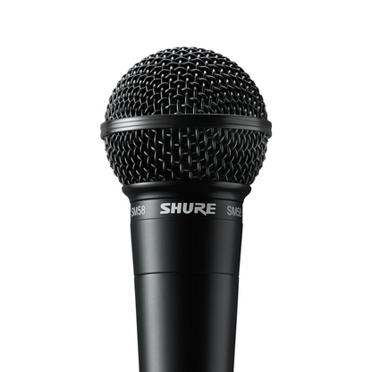 Shure SM58-LC Black Edition Dynamic Vocal Microphone with Mic Clamp and Pouch
