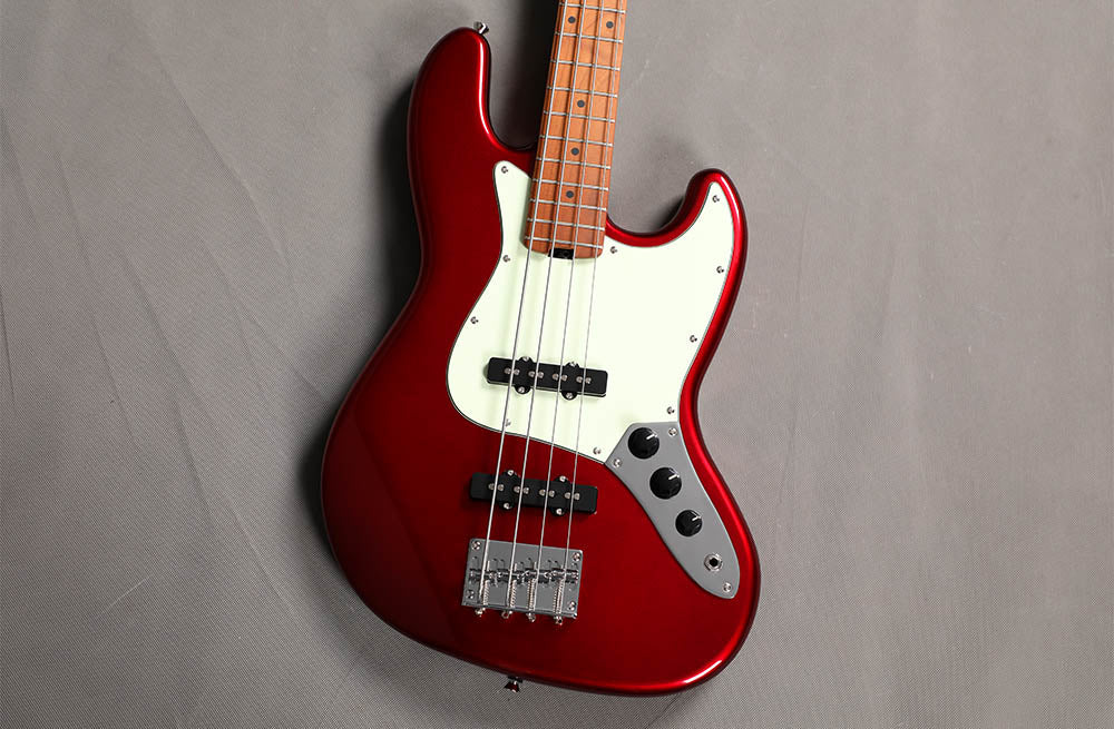 Sqoe SJB600 Jazz Bass Guitar, Metal Red