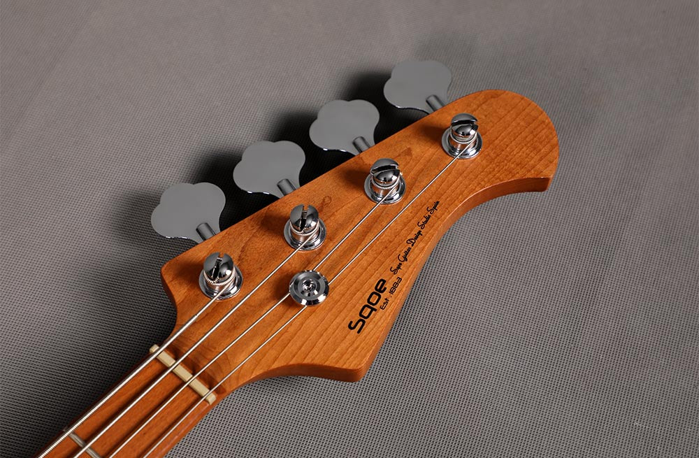 Sqoe SJB600 Jazz Bass Guitar, Sunburst