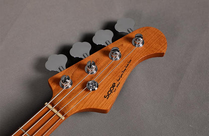 Sqoe SJB600 Jazz Bass Guitar, Sunburst