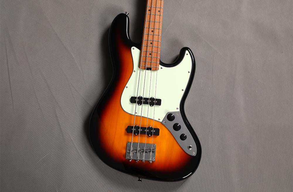 Sqoe SJB600 Jazz Bass Guitar, Sunburst