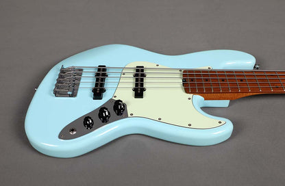 Sqoe SJB650 5-String Jazz Bass Guitar, Sky Blue