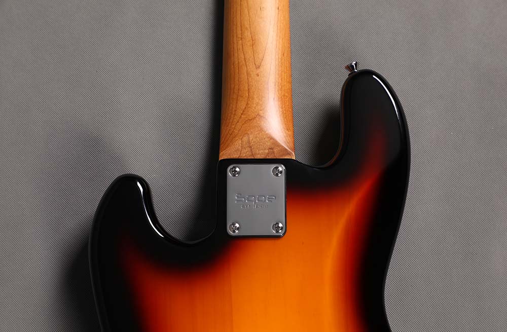 Sqoe SJB650 5-String Jazz Bass Guitar, Sunburst