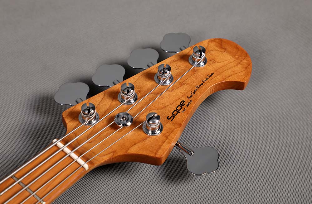 Sqoe SJB650 5-String Jazz Bass Guitar, Sunburst