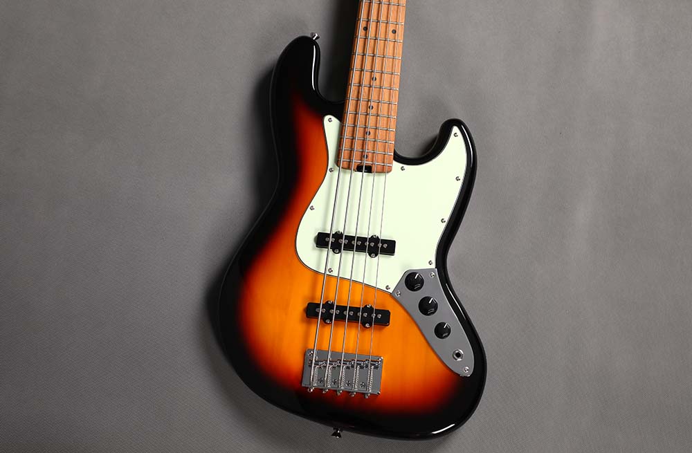 Sqoe SJB650 5-String Jazz Bass Guitar, Sunburst