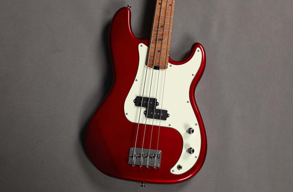 Sqoe SPB600  Precision Bass Guitar, Metal Red
