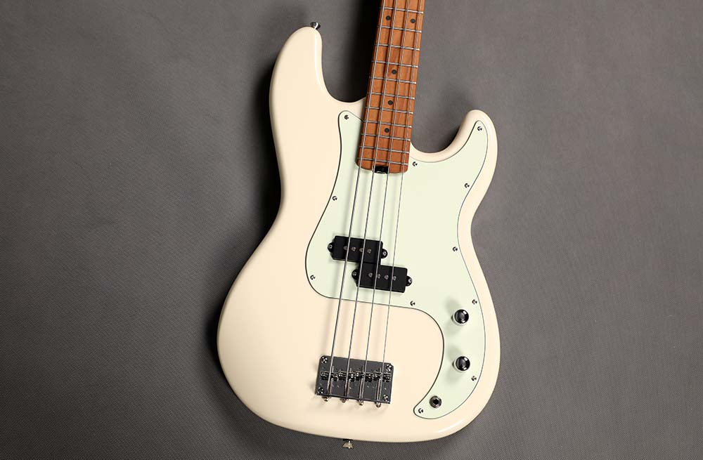 Sqoe SPB600 Precision Bass Guitar, Olympic White